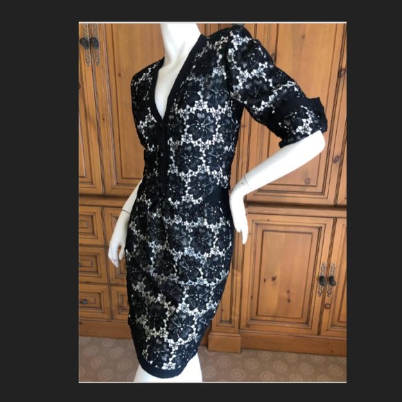 YVES SAINT LAURENT Rive Gauche Vintage Lace Overlay Skirt and Jacket - Picture 1 of 17